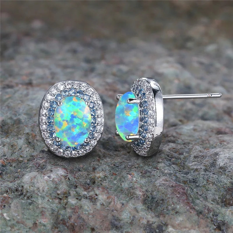 Opal Stud Earrings