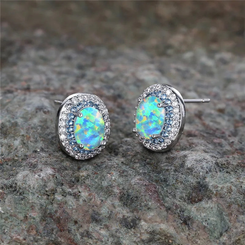 Opal Stud Earrings