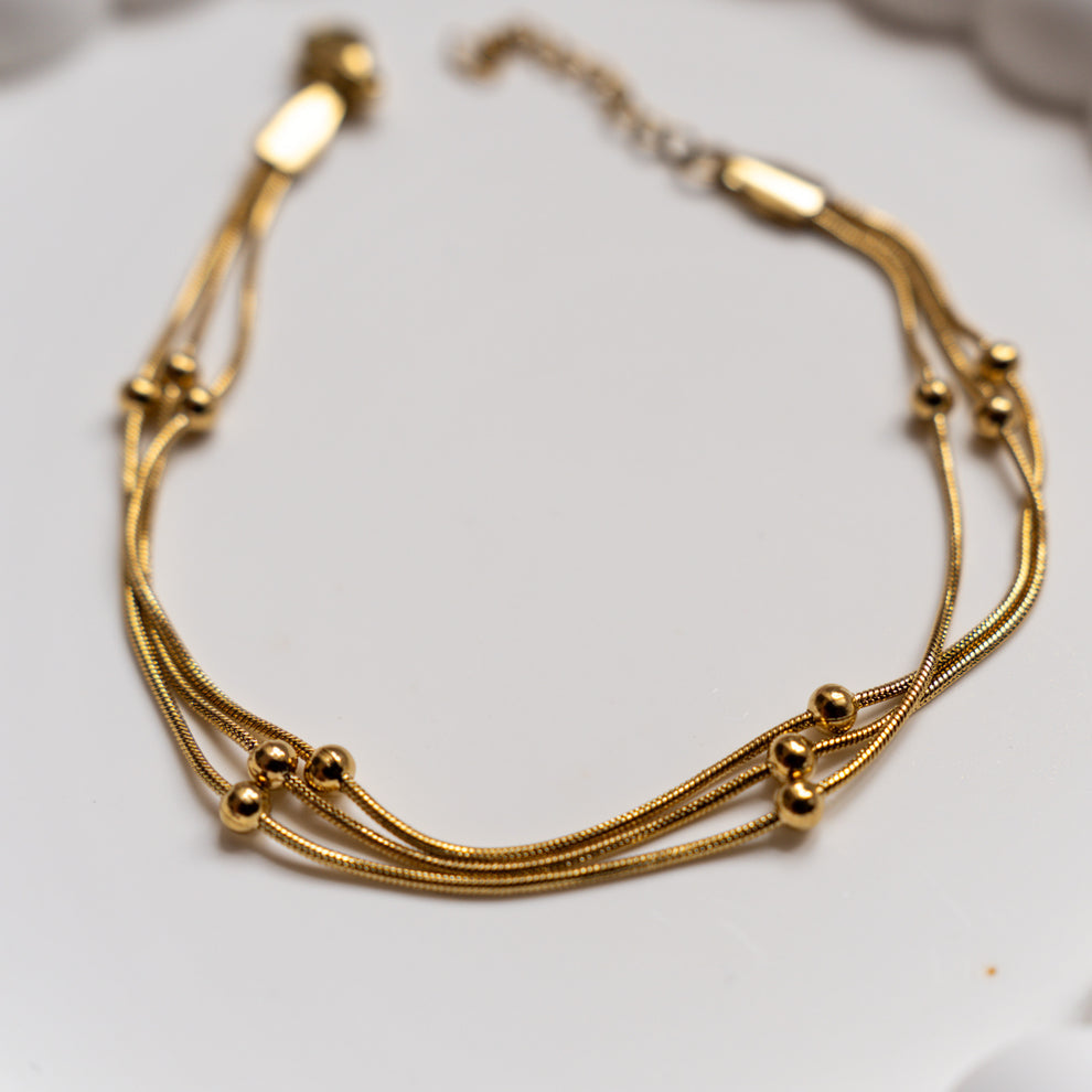 Gold Pearl Bracelet