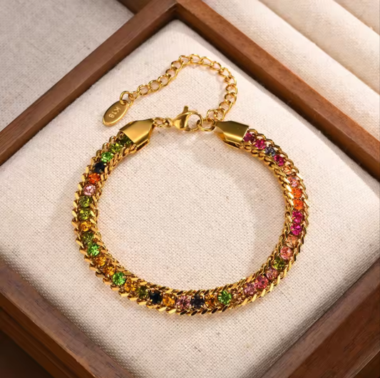 Gemstone Cascade Bracelet