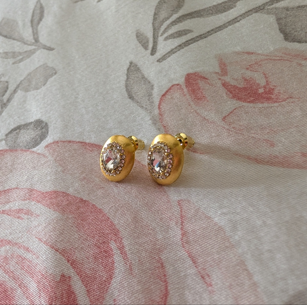 Gold Crystal Earrings