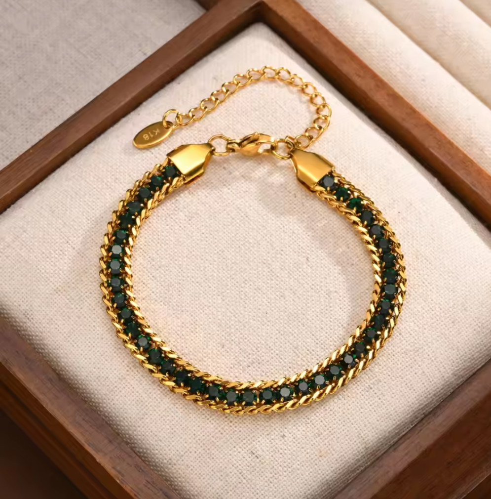 Gemstone Cascade Bracelet