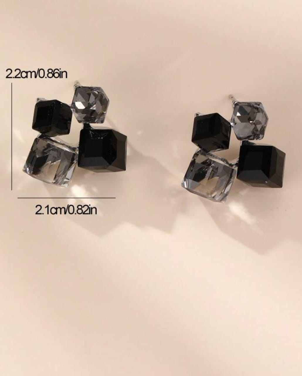 Smoky Crystal Earrings - FLY