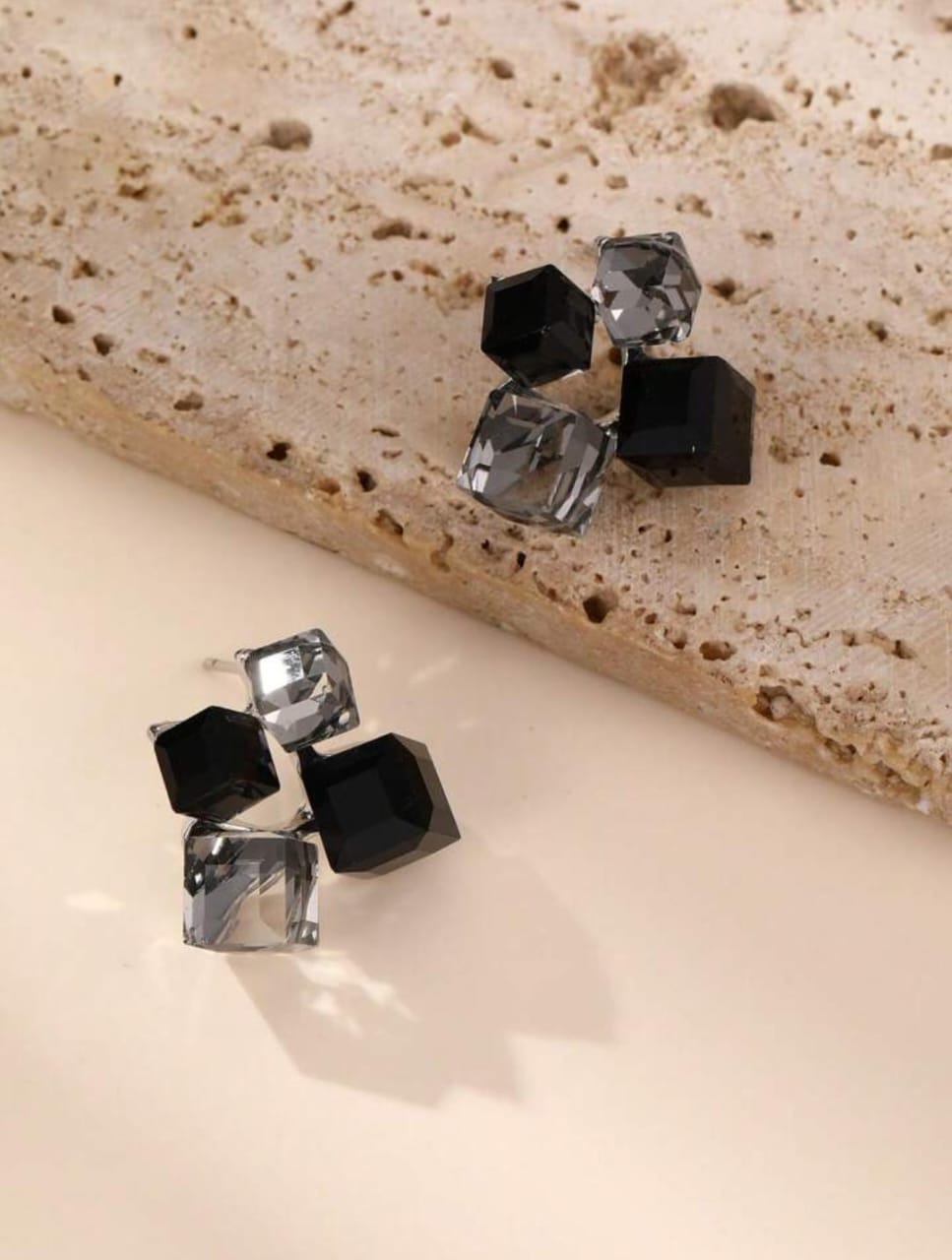 Smoky Crystal Earrings - FLY