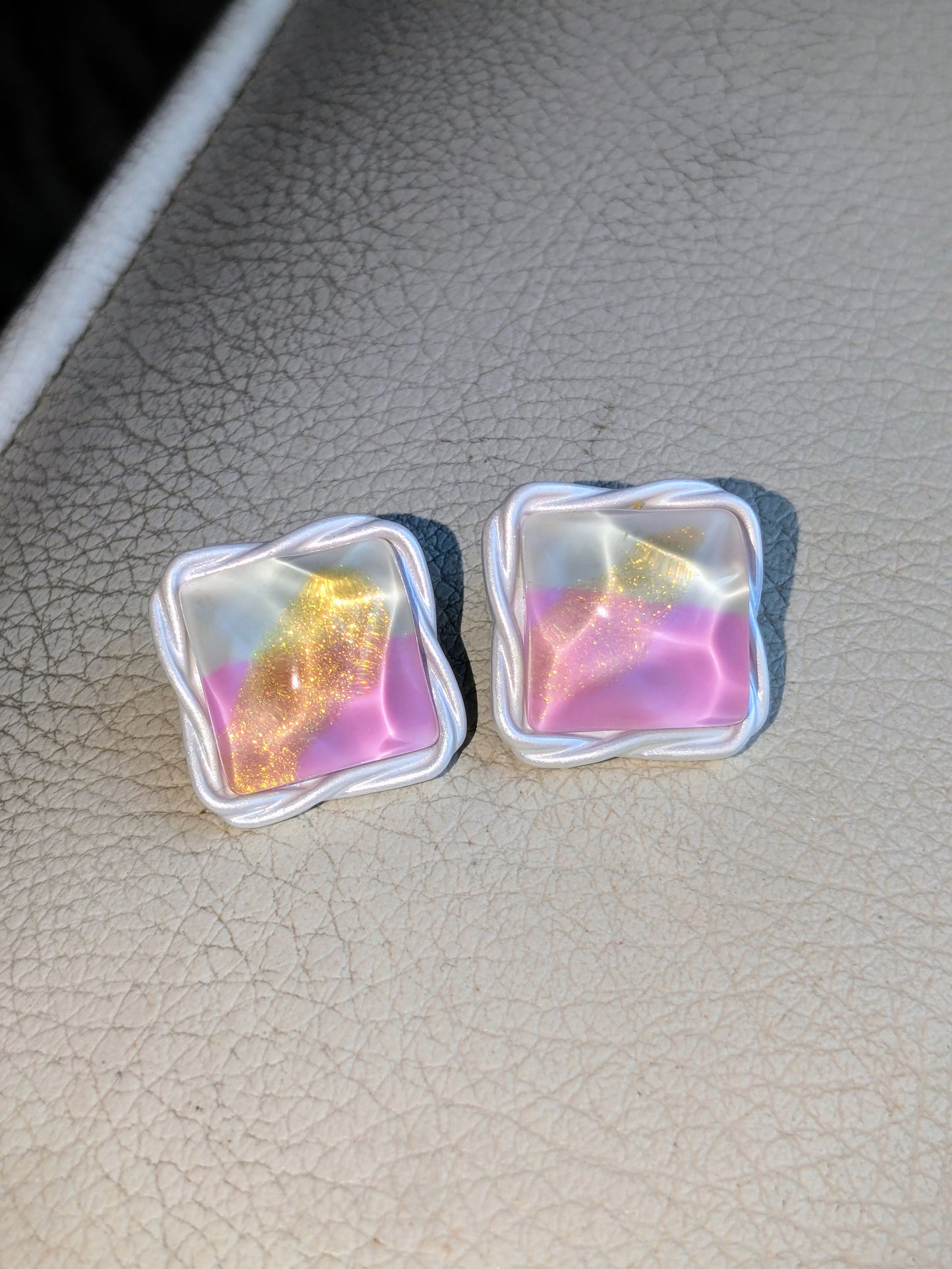 Cotton Candy Studs