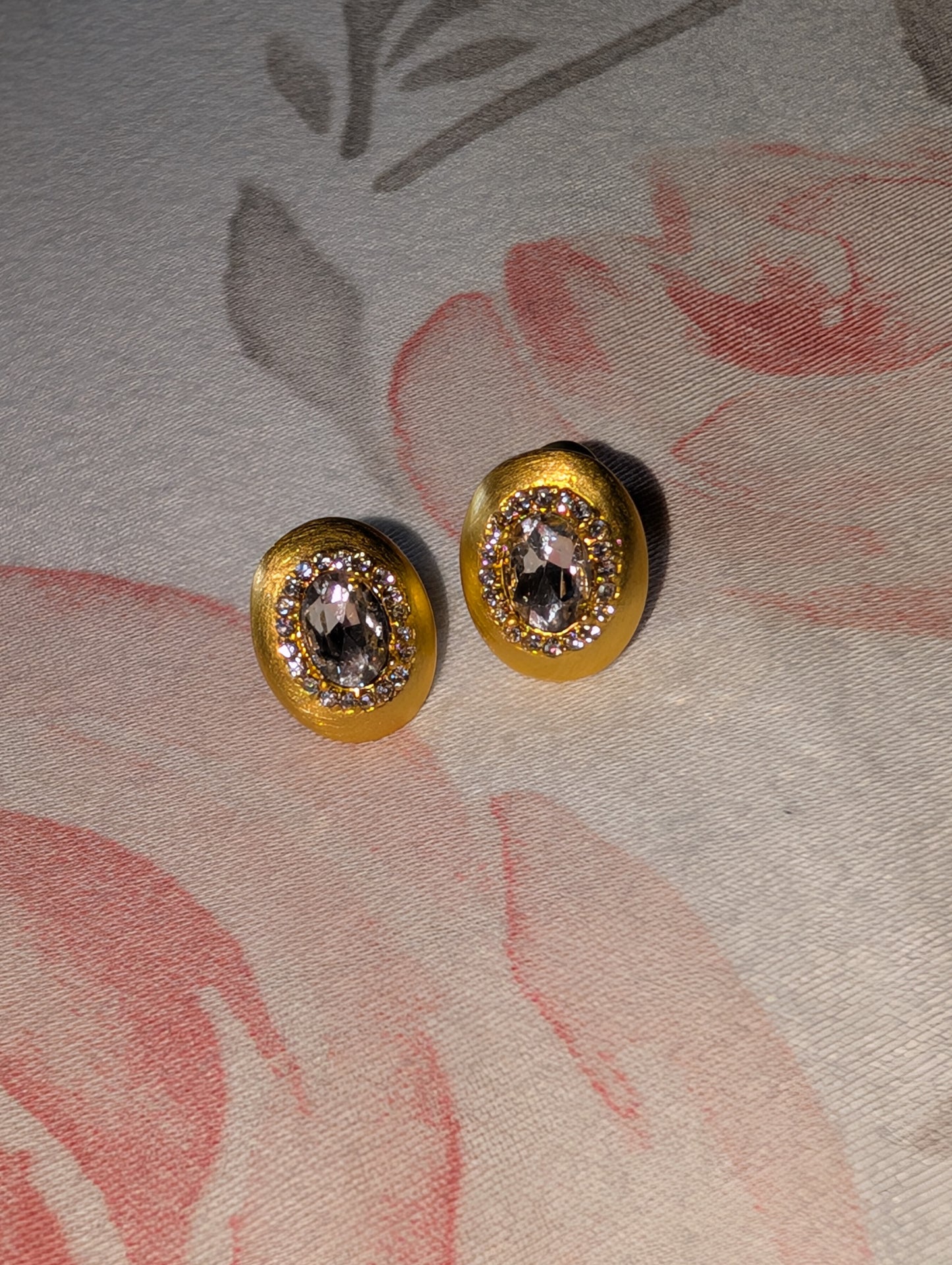 Gold Crystal Earrings