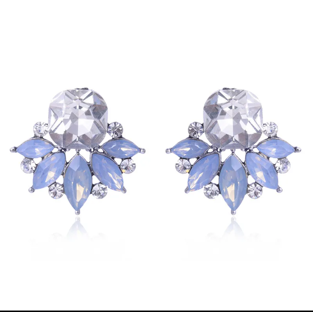 Crystal Flower Earrings