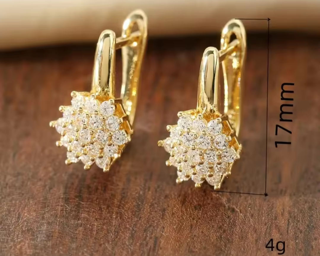 Zircon Gold Studs - FLY