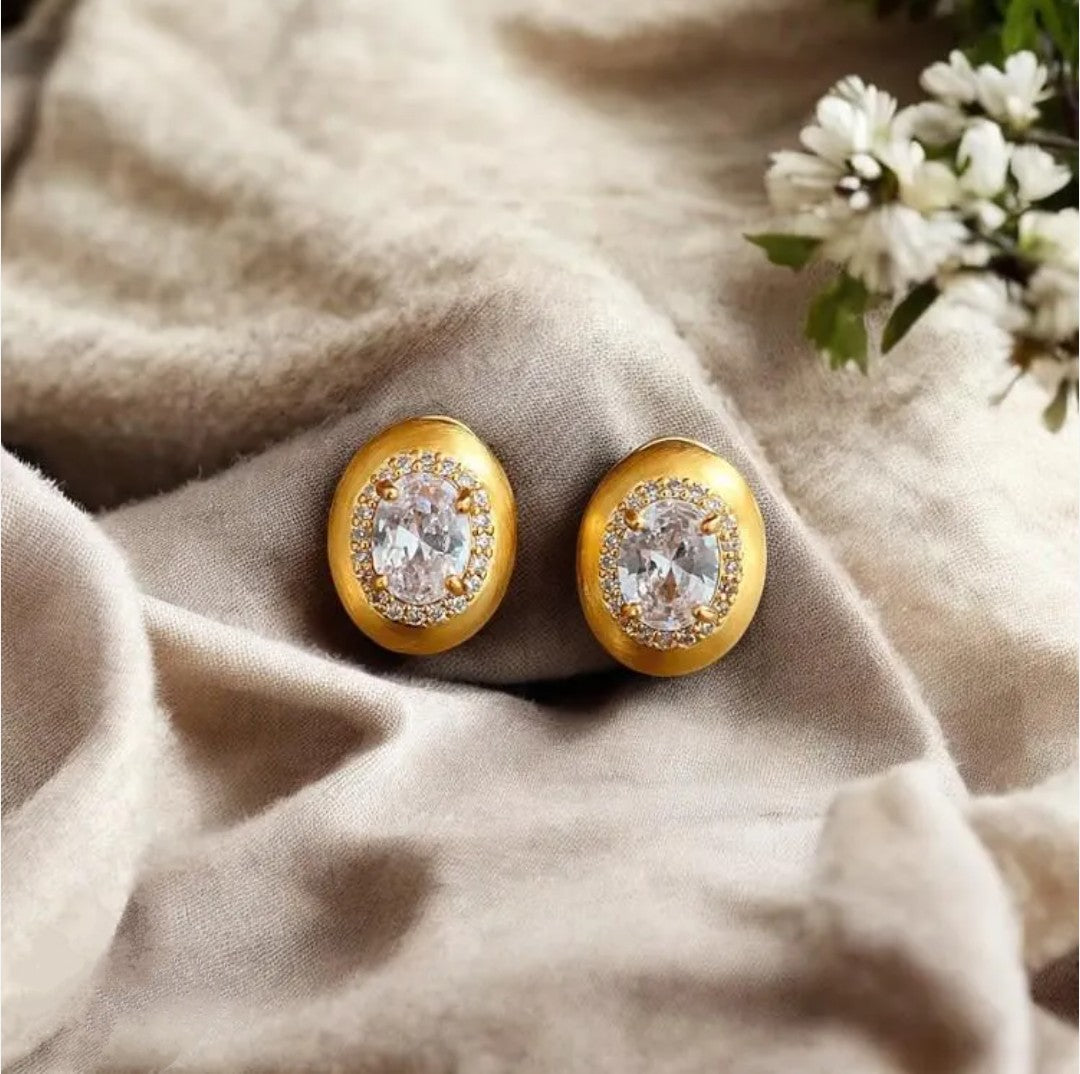 Gold Crystal Earrings