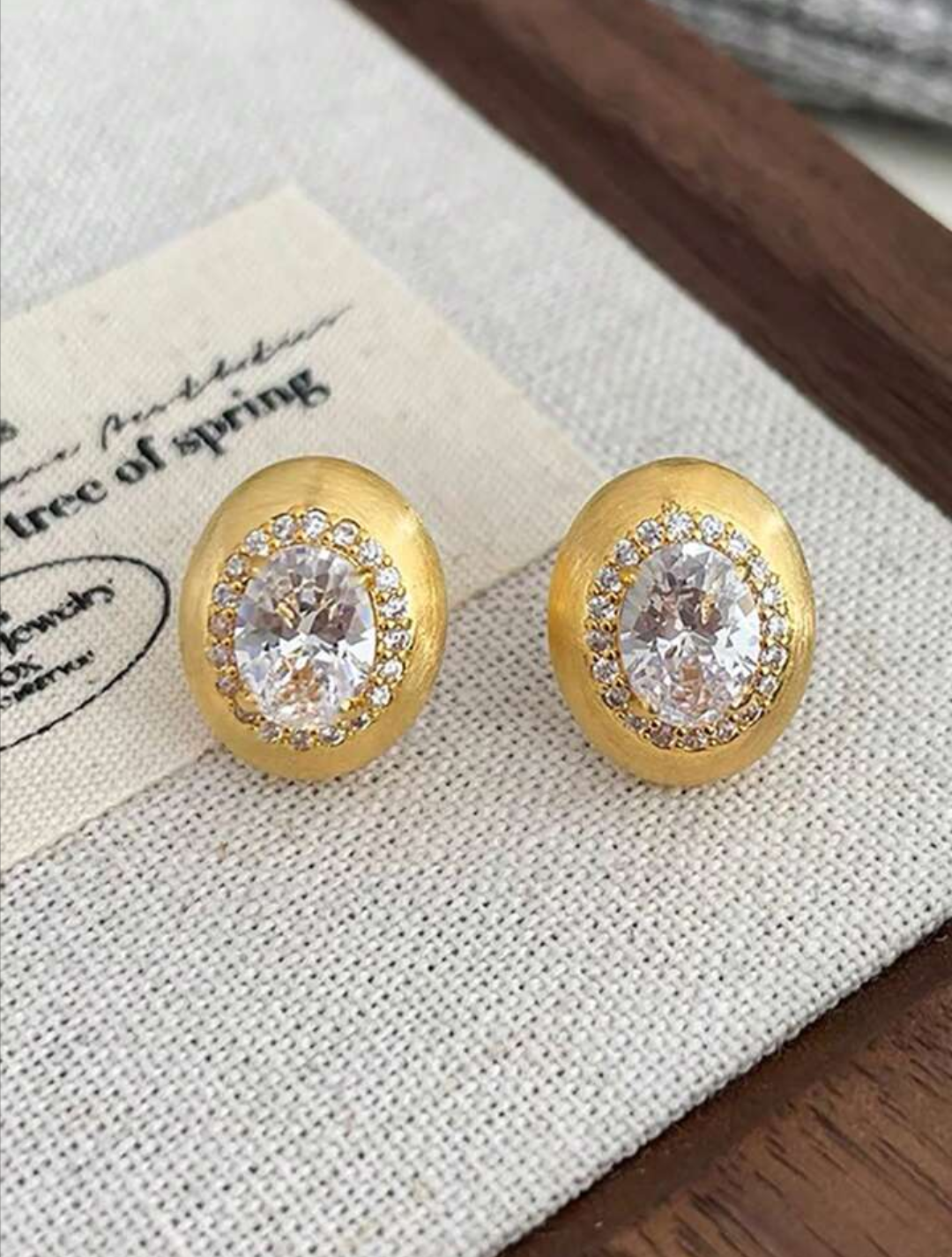 Gold Crystal Earrings