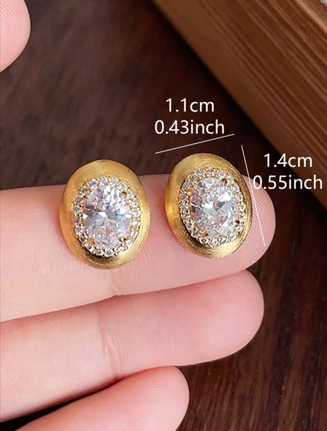 Gold Crystal Earrings