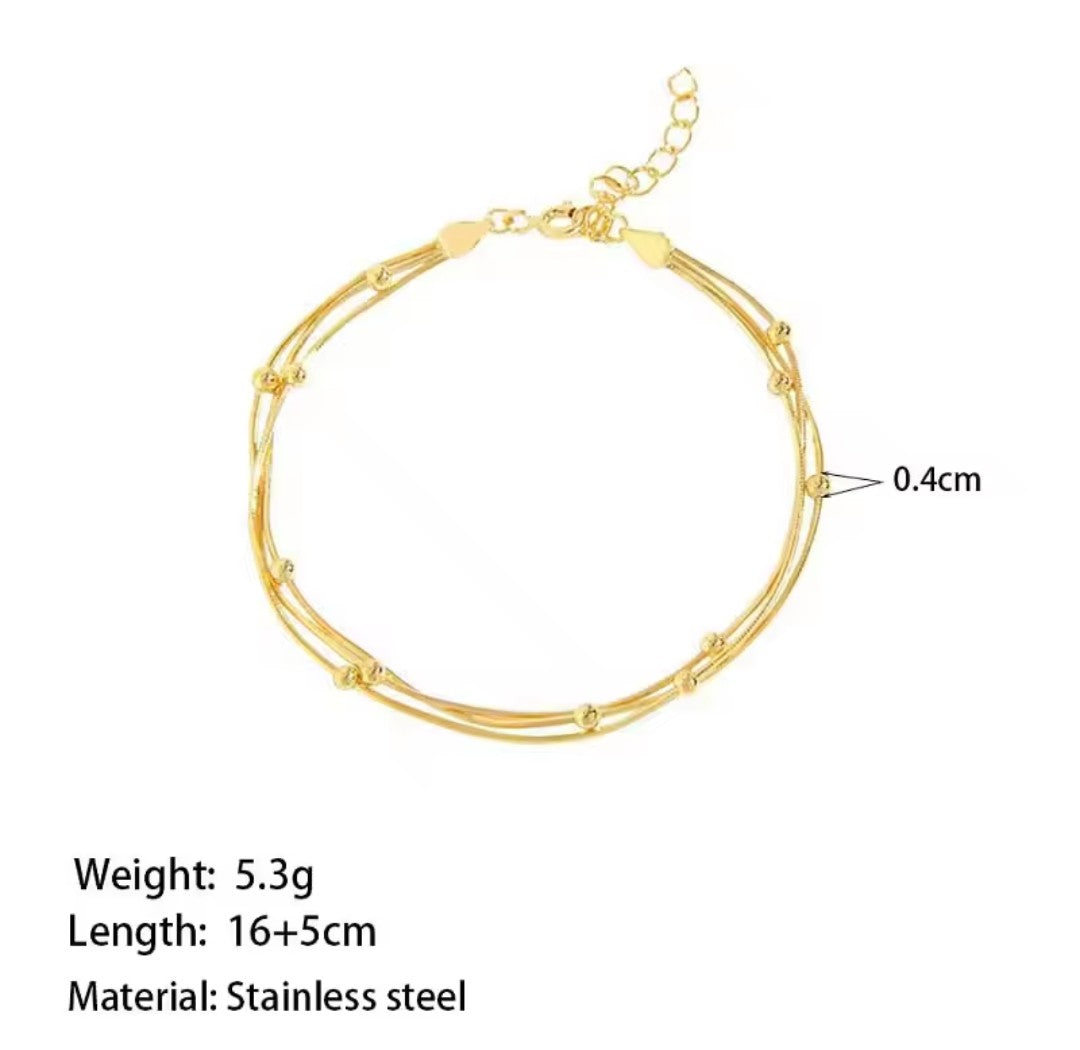 Gold Pearl Bracelet