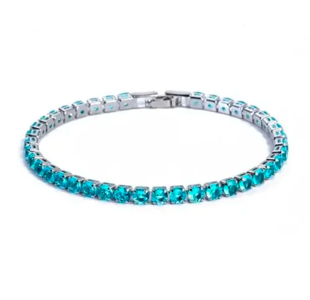 Colored Cubic Zirconia Bracelet