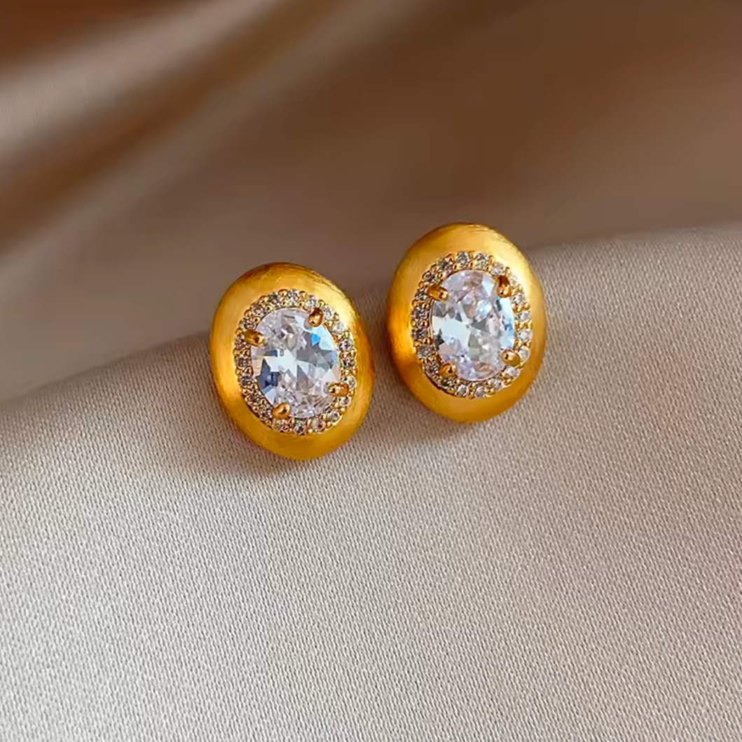 Gold Crystal Earrings - FLY