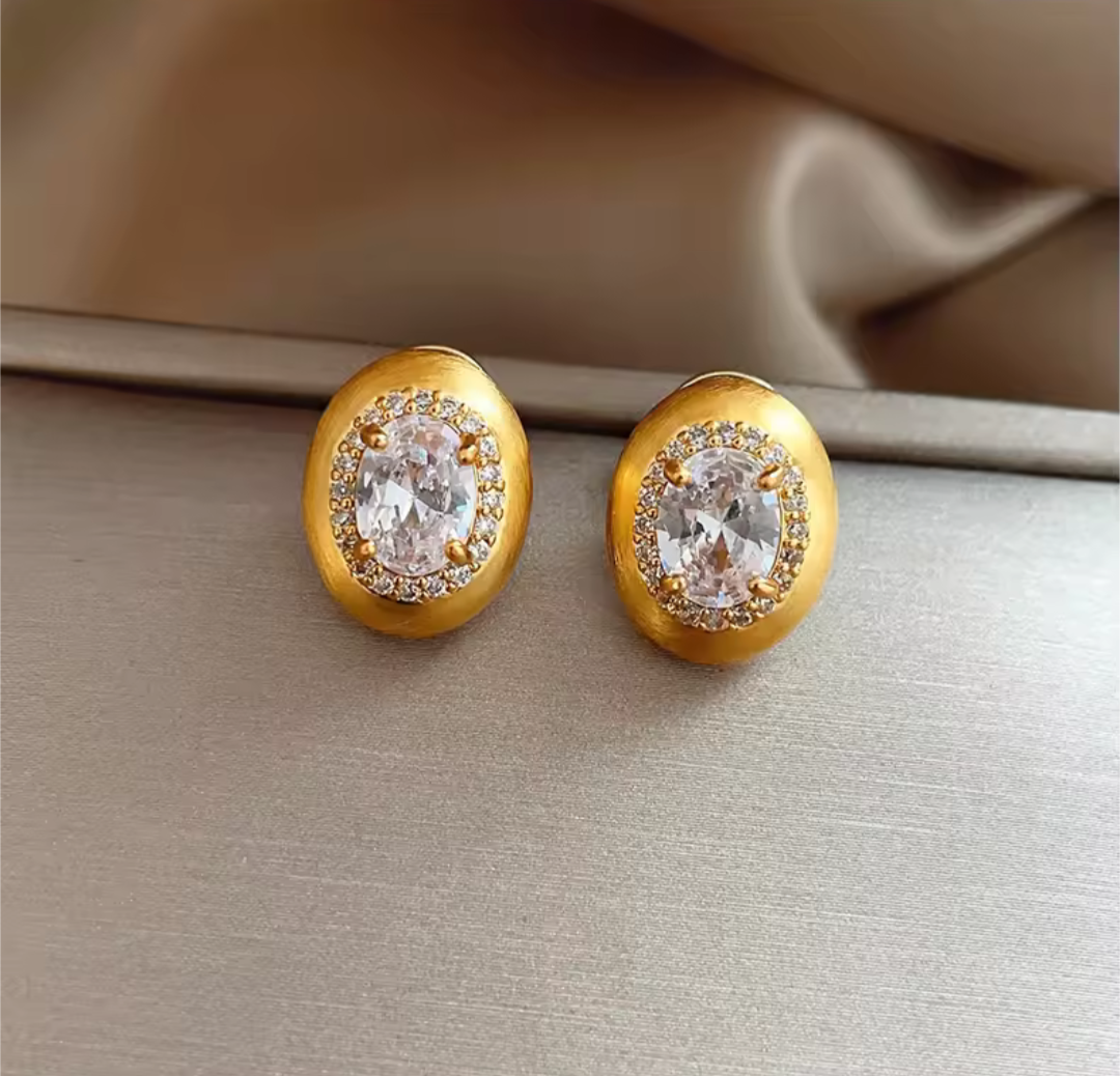 Gold Crystal Earrings - FLY