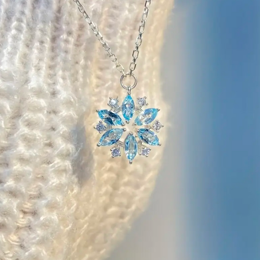 Aqua Flower Necklace