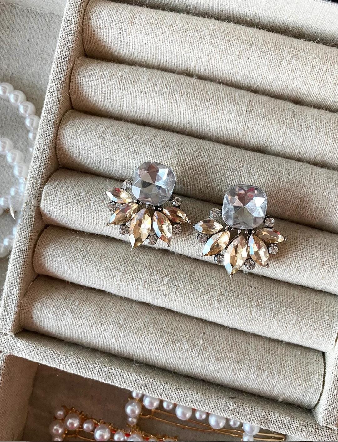 Crystal Flower Earrings