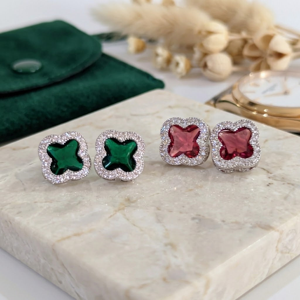 Luxe Clover Studs
