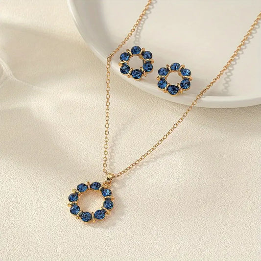 Sapphire Circle Set