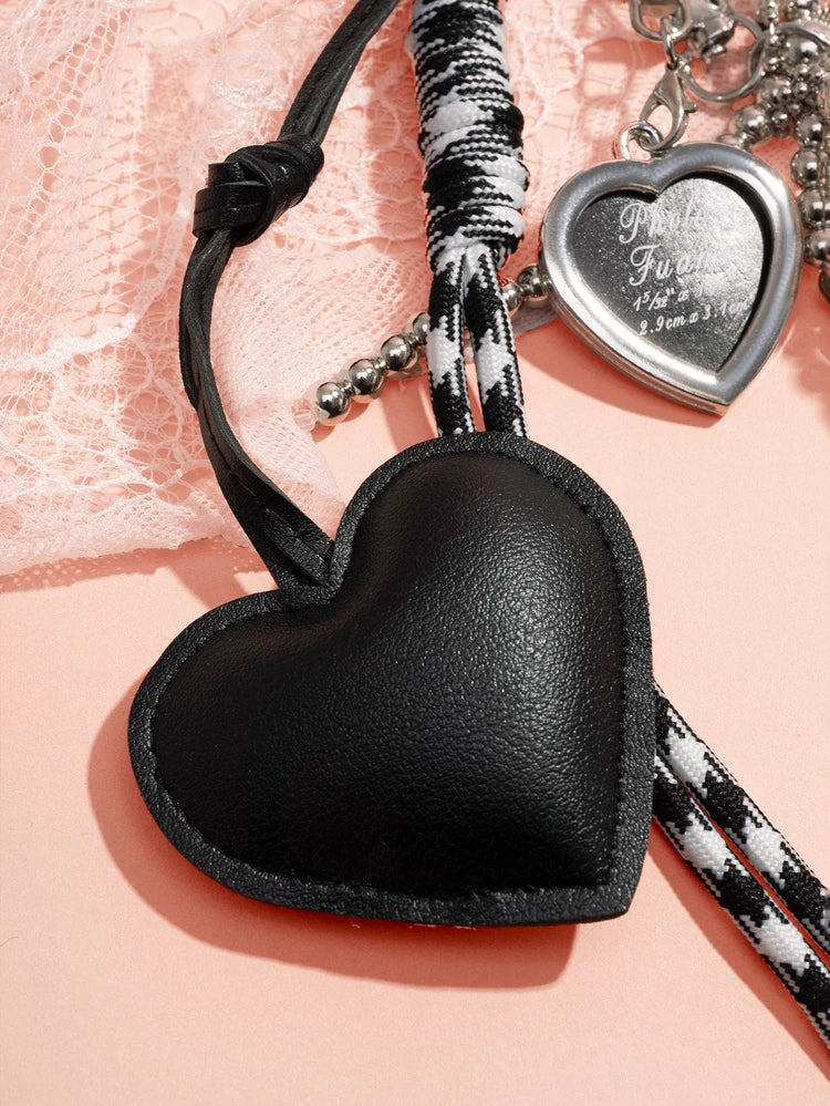 Monochrome Heart Charm