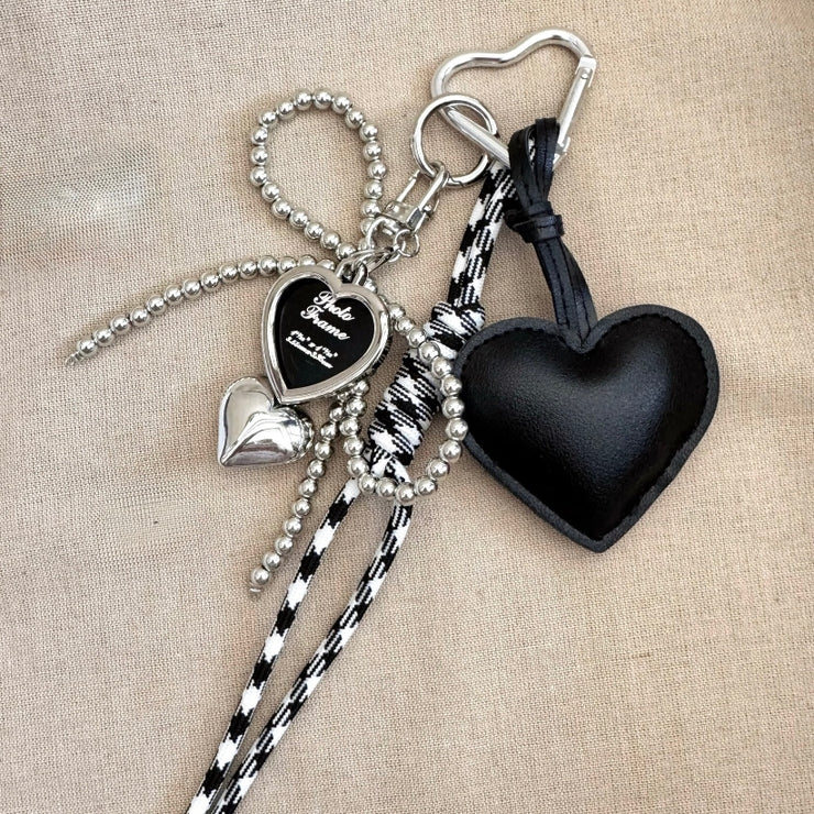 Monochrome Heart Charm
