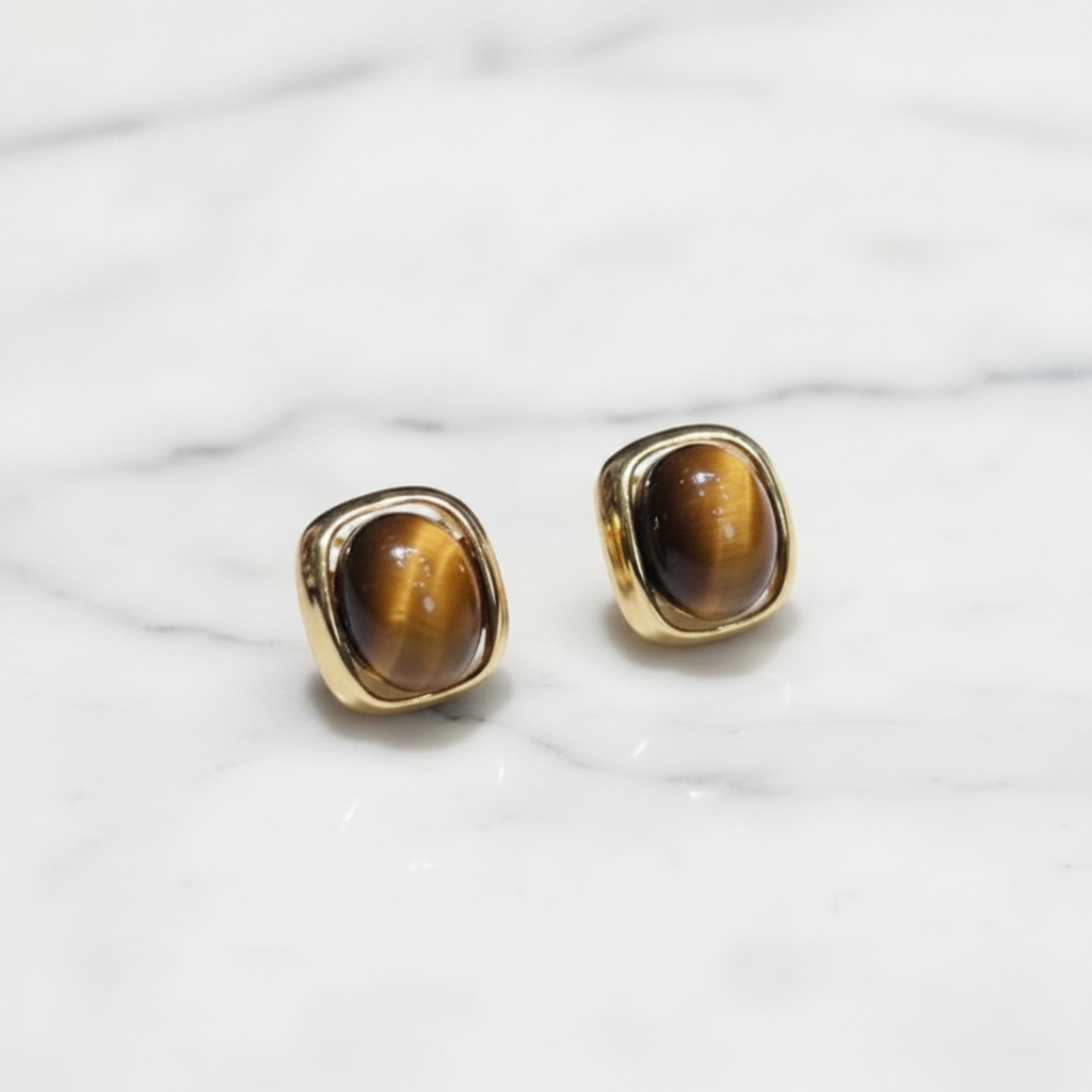 Tiger's Eye studs