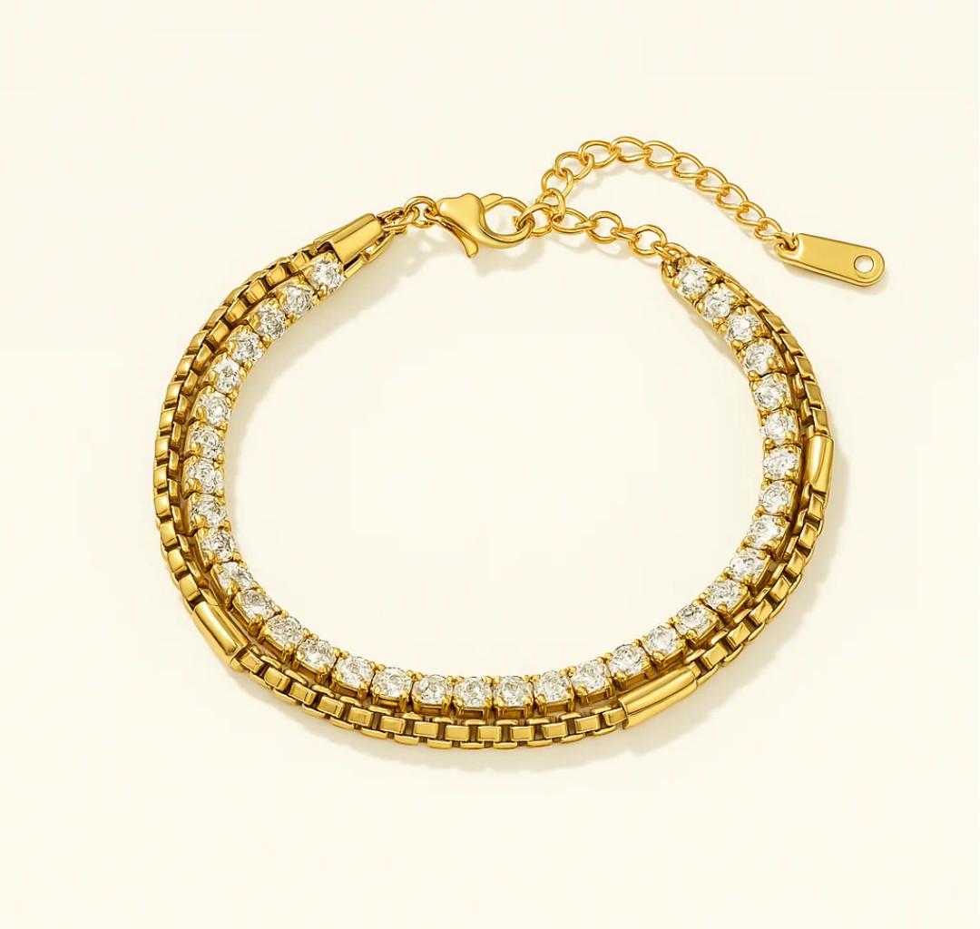 Double Row Crystal Bracelet