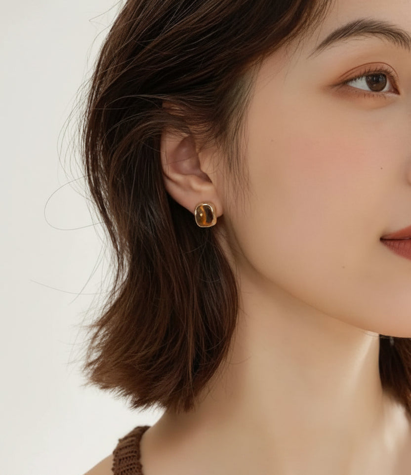 Tiger's Eye studs
