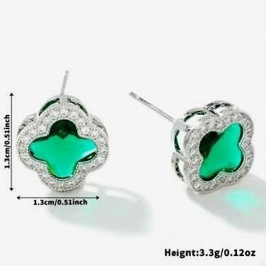 Luxe Clover Studs