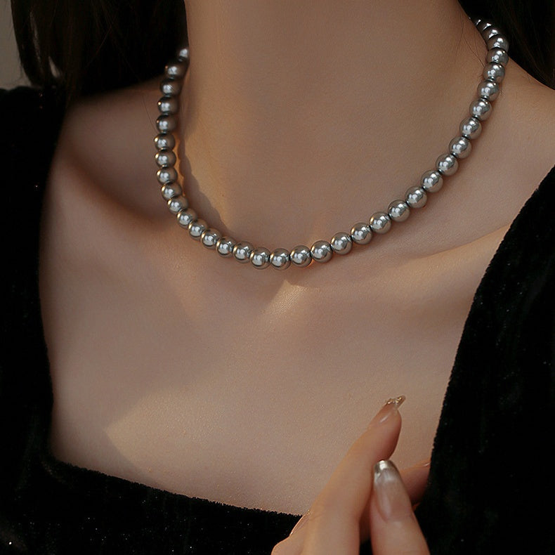 Grey Pearl Necklace