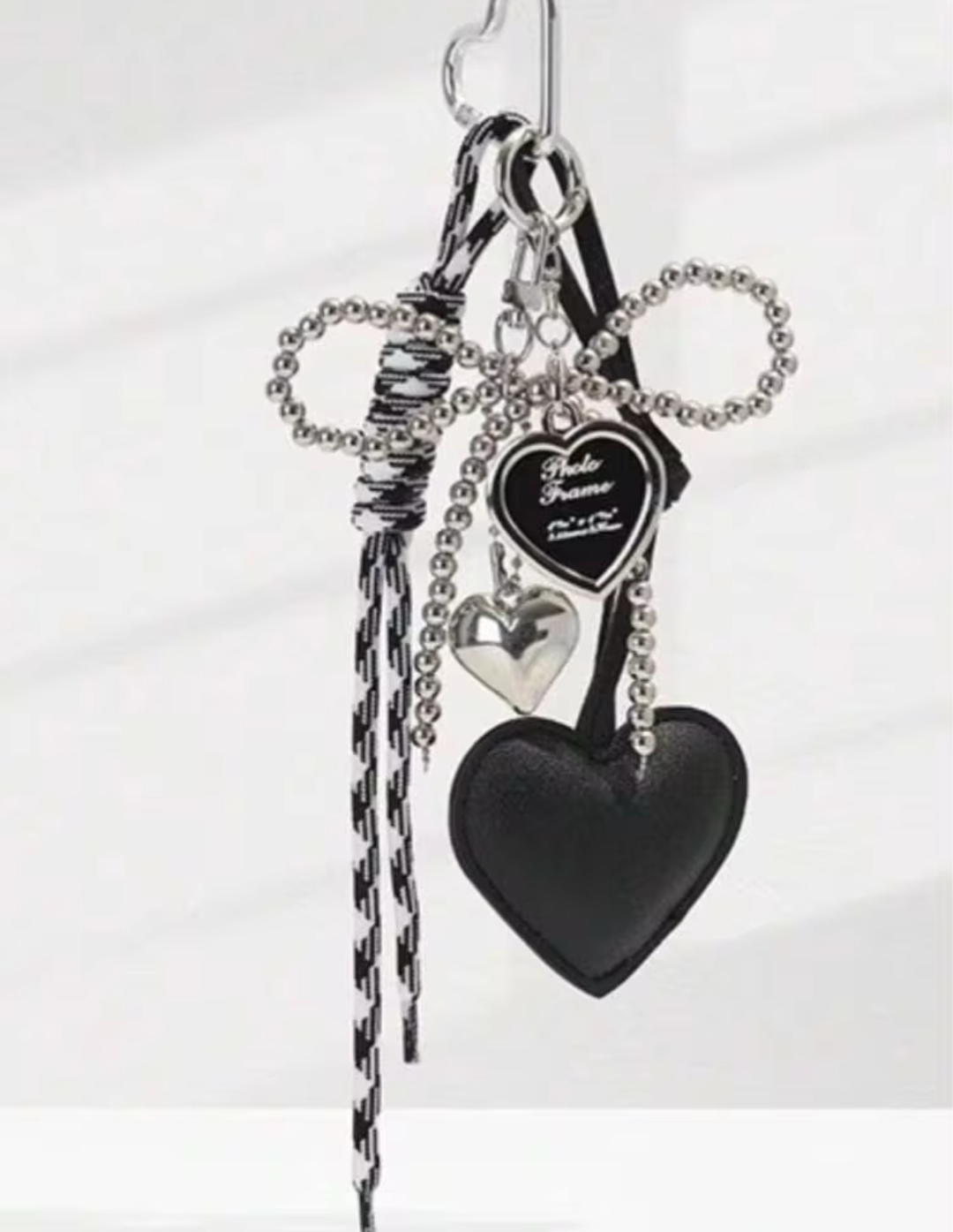 Monochrome Heart Charm