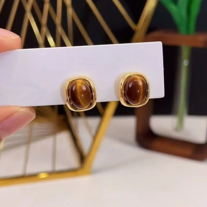 Tiger's Eye studs