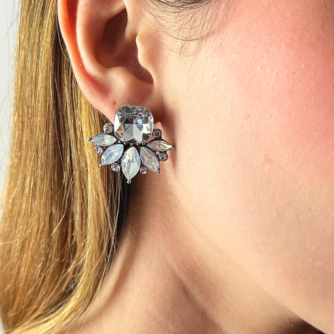 Crystal Flower Earrings