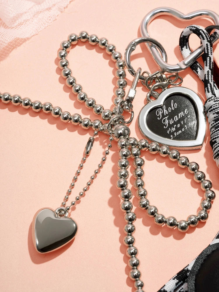 Monochrome Heart Charm