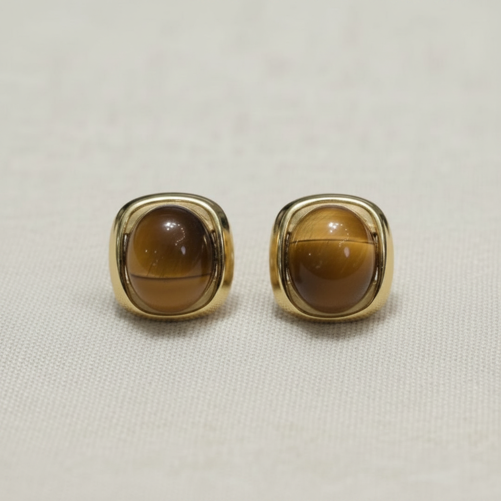 Tiger's Eye studs