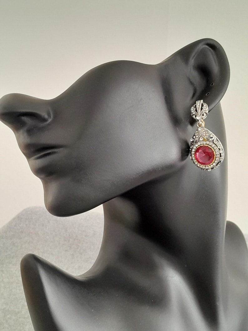 Retro Rhinestone Earings