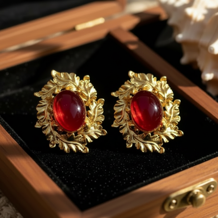 Red Eclipse Studs