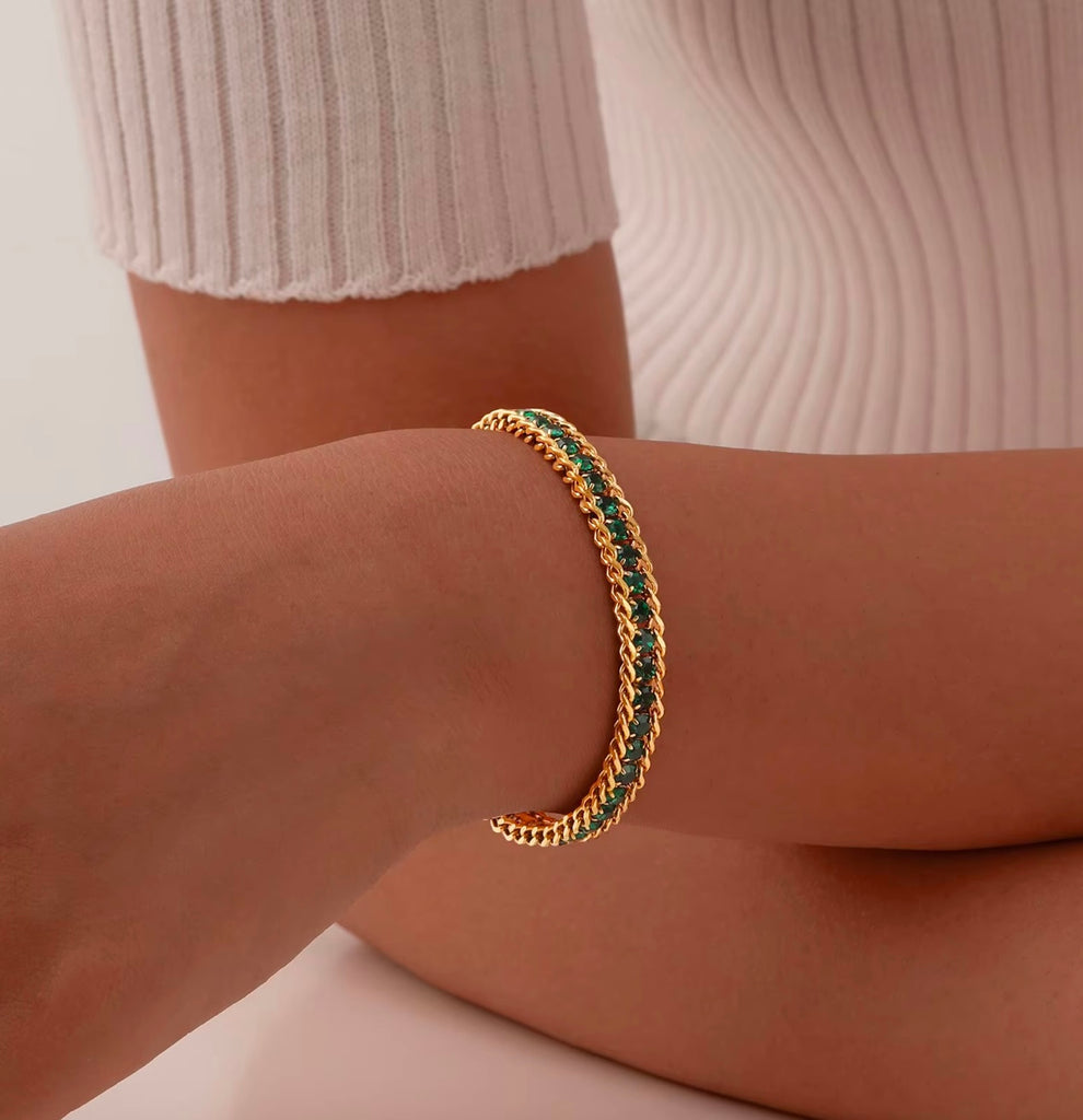 Gemstone Cascade Bracelet