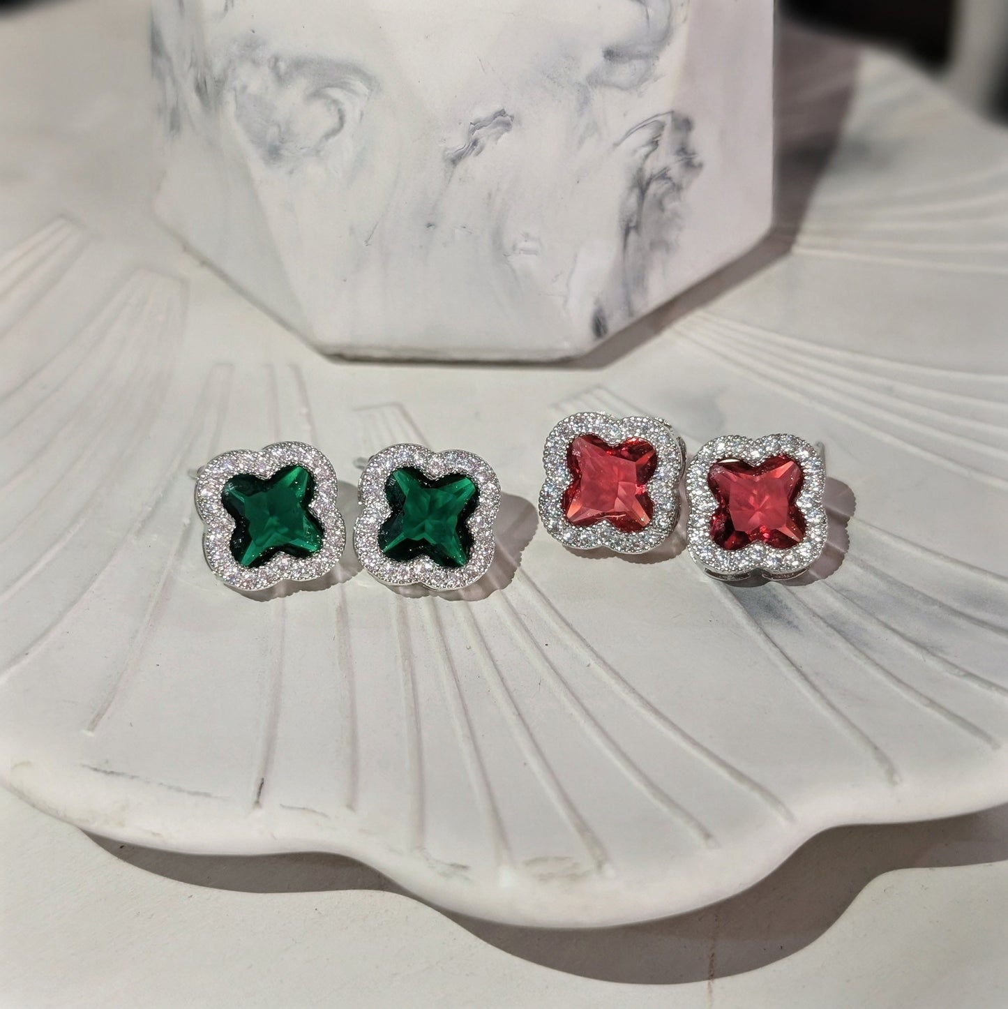 Luxe Clover Studs