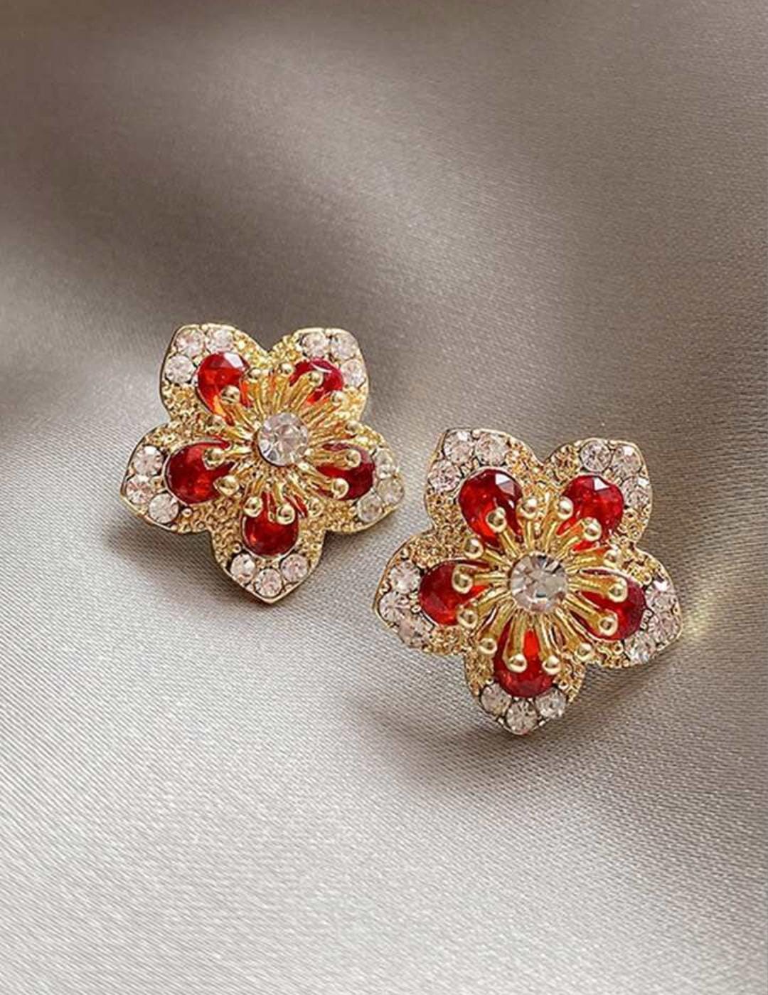 Rainbow Flower Earrings