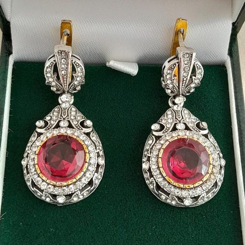 Retro Rhinestone Earings