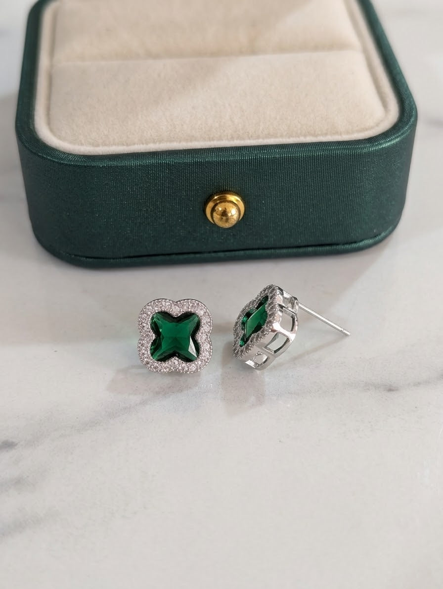 Luxe Clover Studs