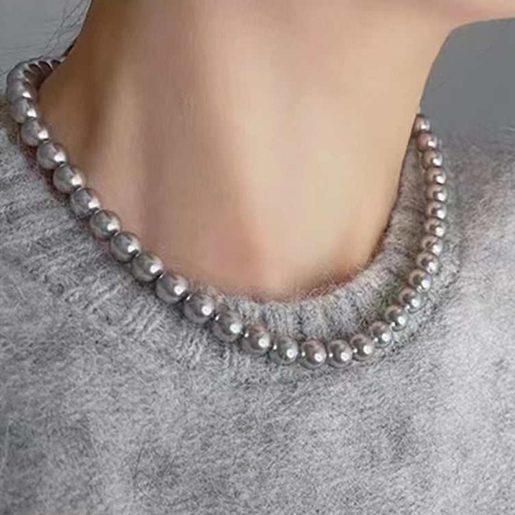 Grey Pearl Necklace