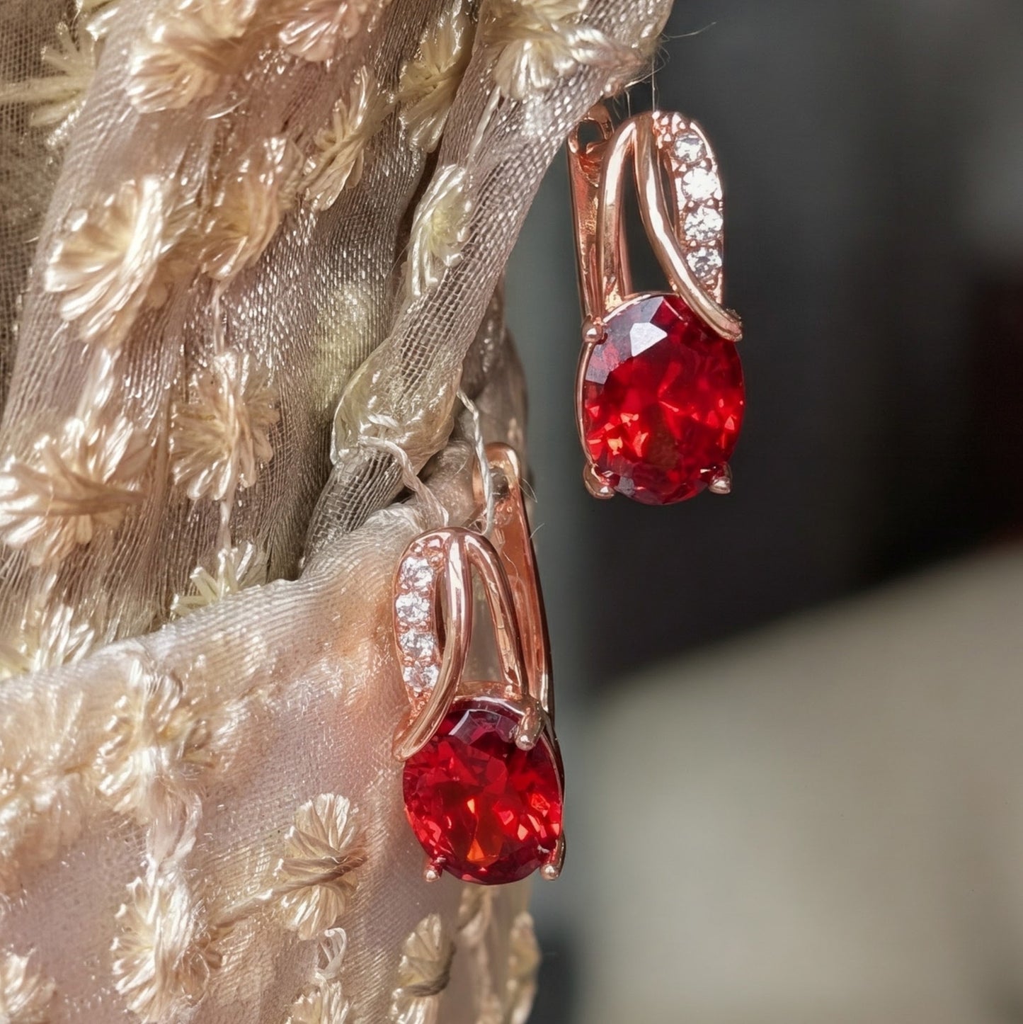 Cherry Glow Studs