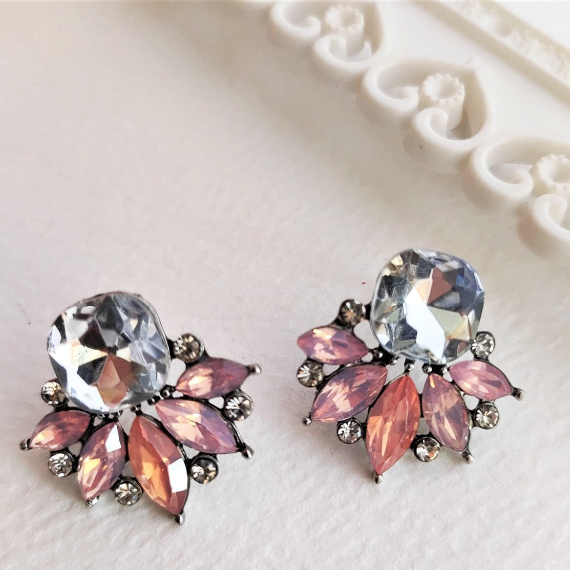Crystal Flower Earrings
