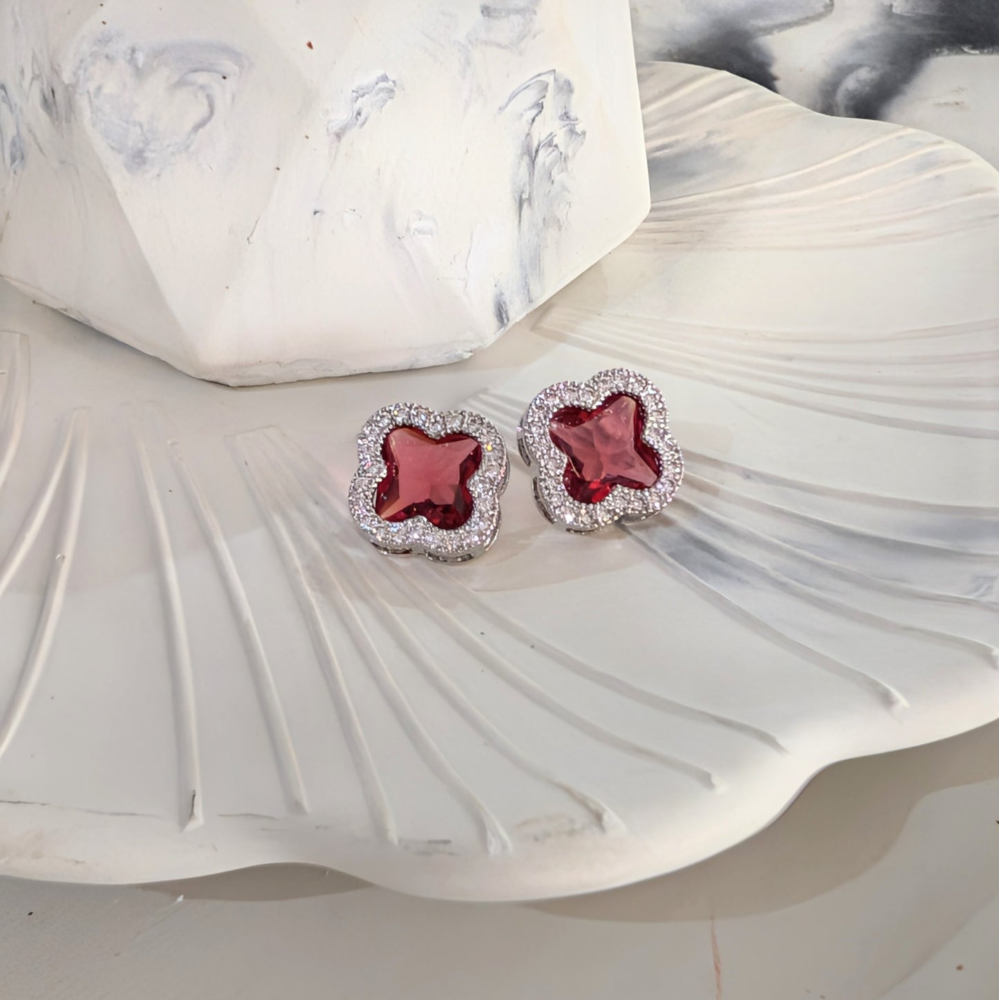 Luxe Clover Studs