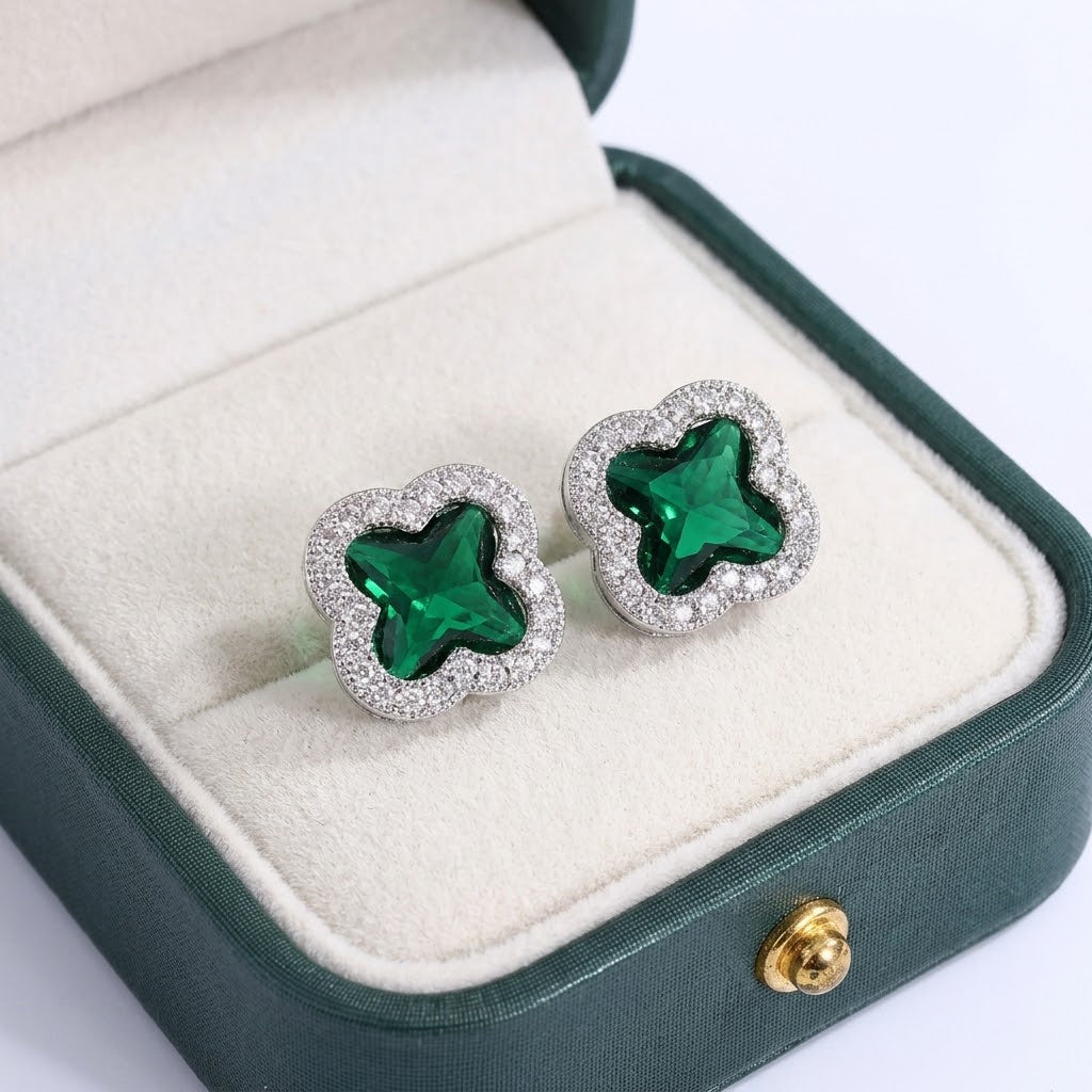 Luxe Clover Studs