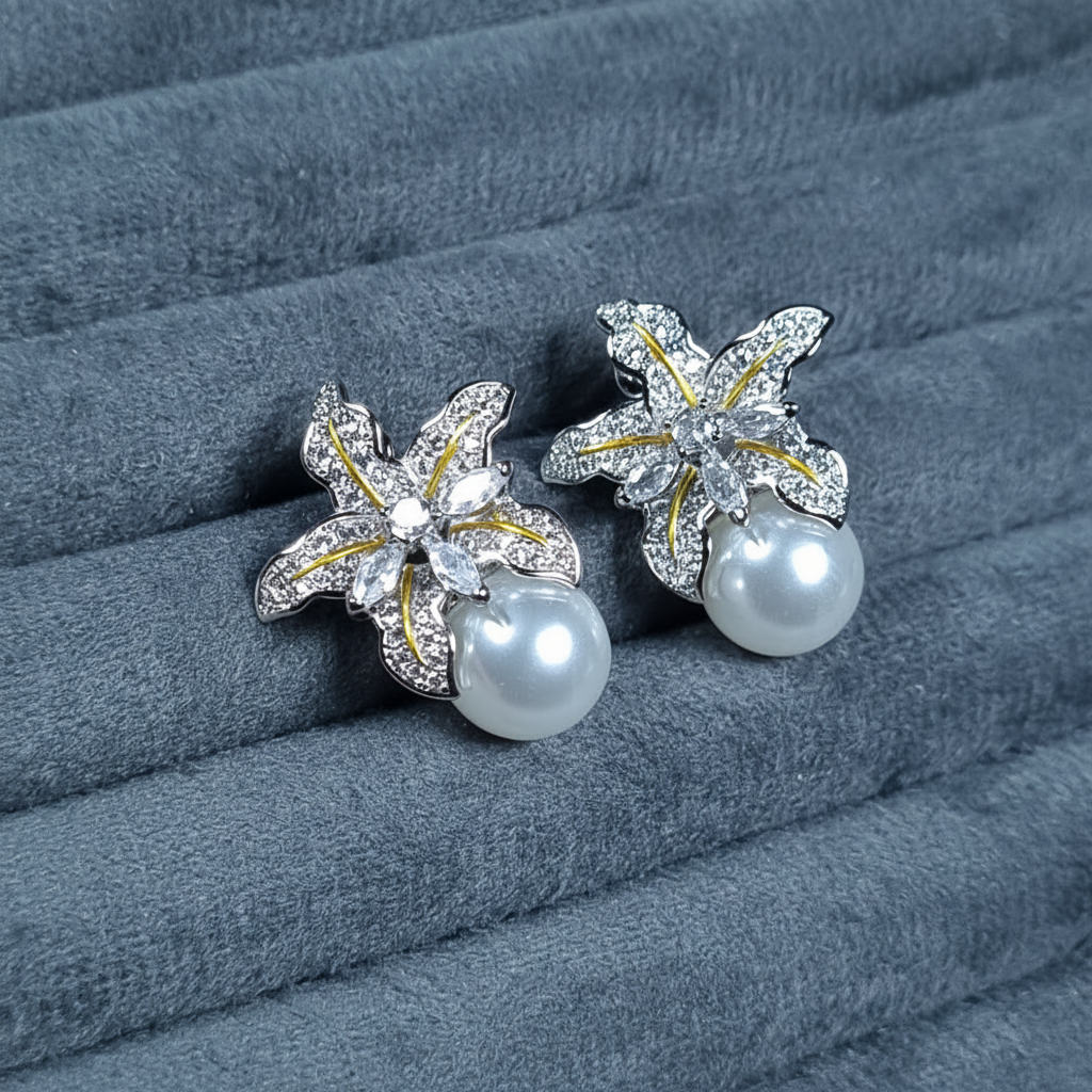 Pearl Starfish Studs