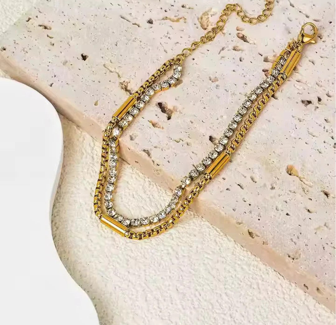 Double Row Crystal Bracelet
