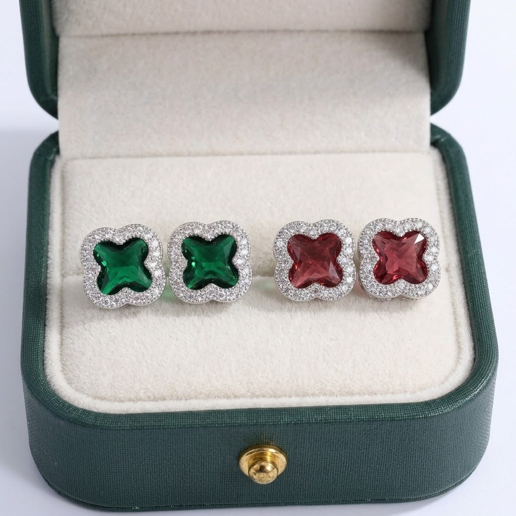Luxe Clover Studs